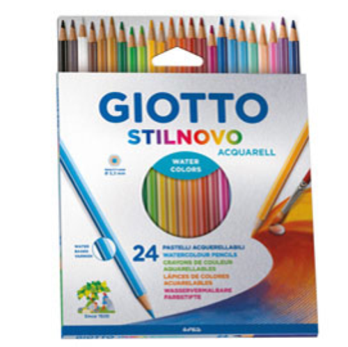 GIOTTO STILNOVO ACQUARELL PASTELLI ACQUERELLABILI 3.3 mm COLORI ASSORTITI CONF 24 Pz.